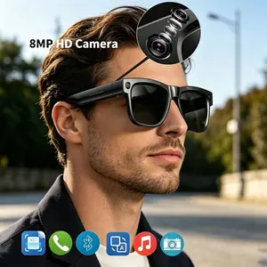 Ai Smart Glasses with 8mp HD Camera, 4GB Memory, Bluetooth-compatible Call Recording, Music Playback, New Smart Glass Product