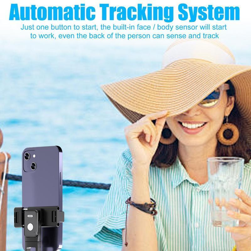 Auto Face Tracking Selfie Stabilizer, 360° Rotatable Auto Tracking Cellphone Holder with Remote, Camera Gimbal Stabilizer, Smart Shooting Phone Stand for Video Vlog Live Stream, Boyfriend Gift, Tripod, Smartphone Vlogging Kit