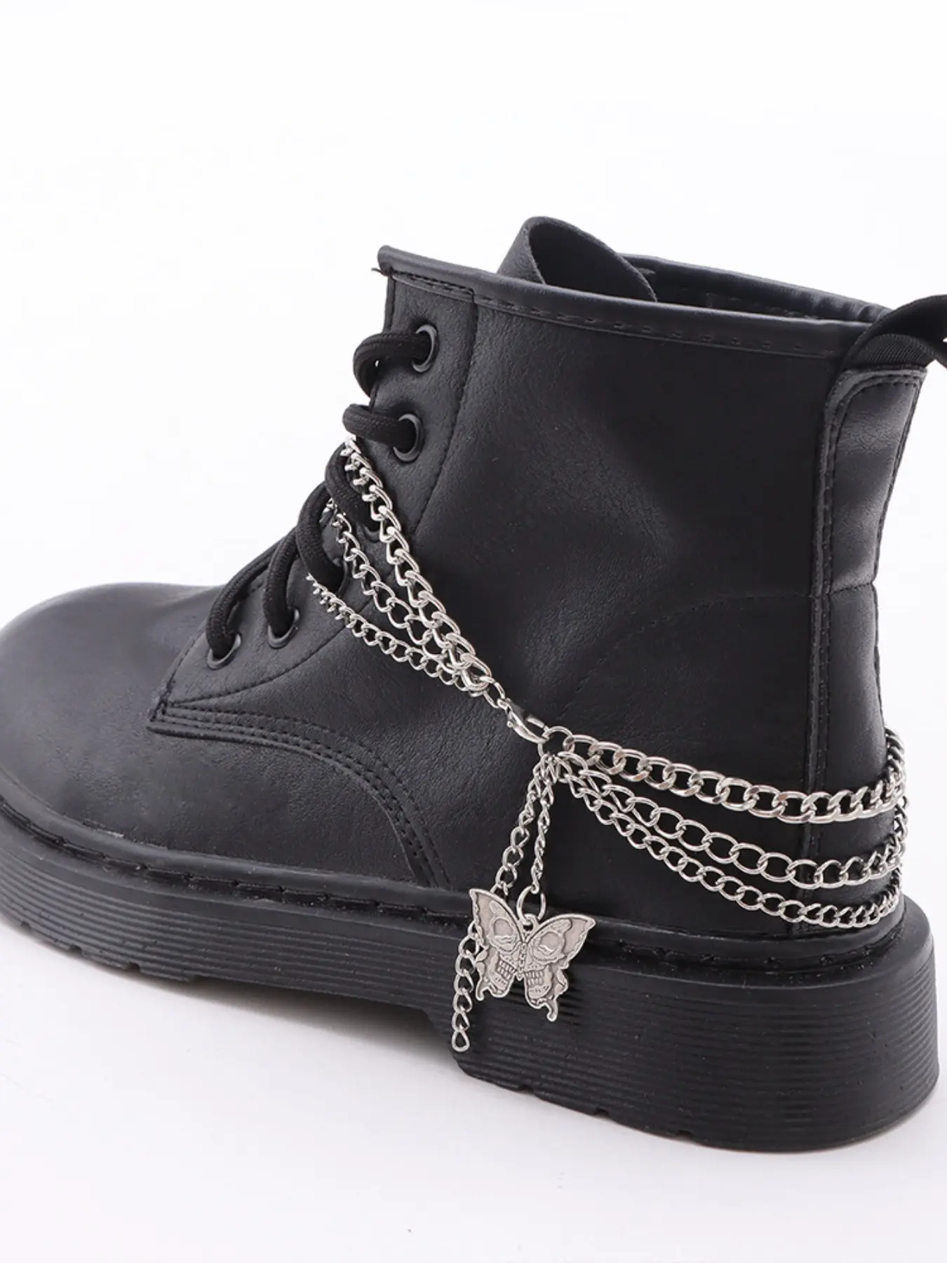 European and American Shoe Accessories, Fashionable Metal Butterfly Pendant, Multi-Layer Boots Chain, Hip-Hop Cool Style, Shoe Chains, Shoe Decoration Charms