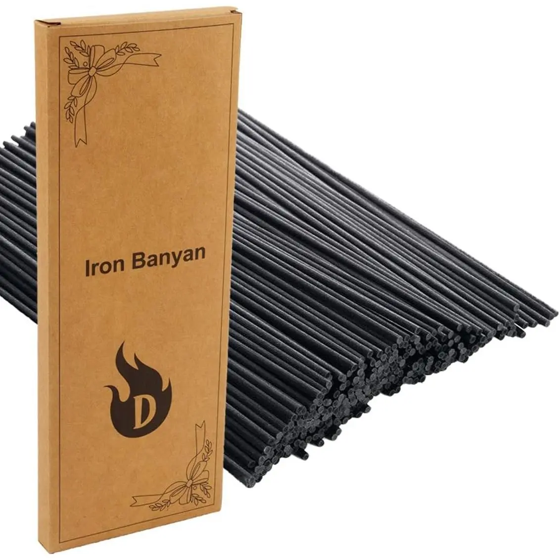120PCS Black Fiber Reed Diffuser Sticks 7.5in/19CM Replacements Sticks for Home,SPA