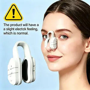EMS Microcurrent Nose Shaper Clip, 5 Adjustable Intensity Levels, Portable Nose Massage Tool, & Options, Daily Facial Care