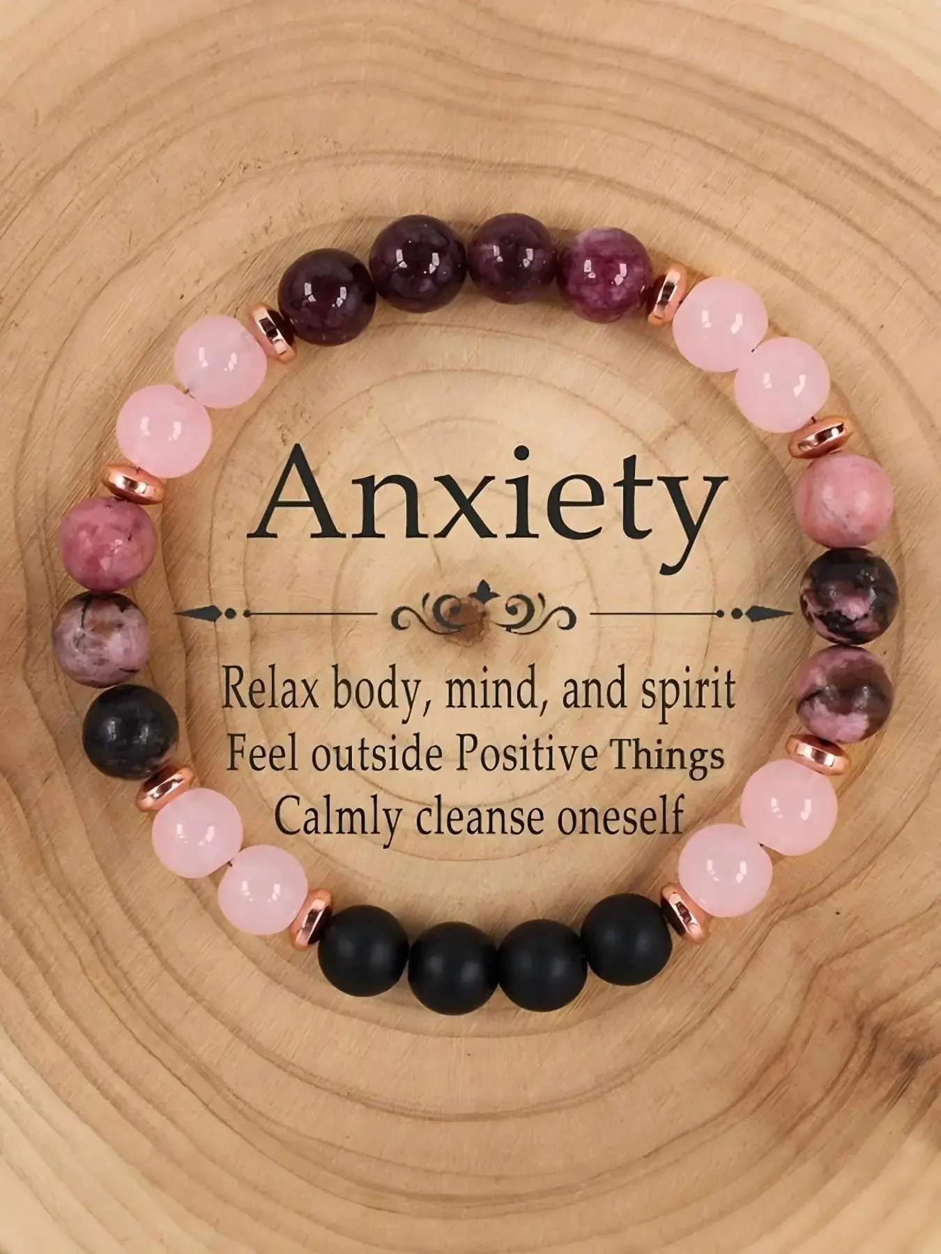 Garnet Crystal Beaded Bracelet, Stone Bead Bracelet, Unisex 8mm Beads Energy Jewelry, Success and Love Spiritual Gift, Healing Crystal Bracelet