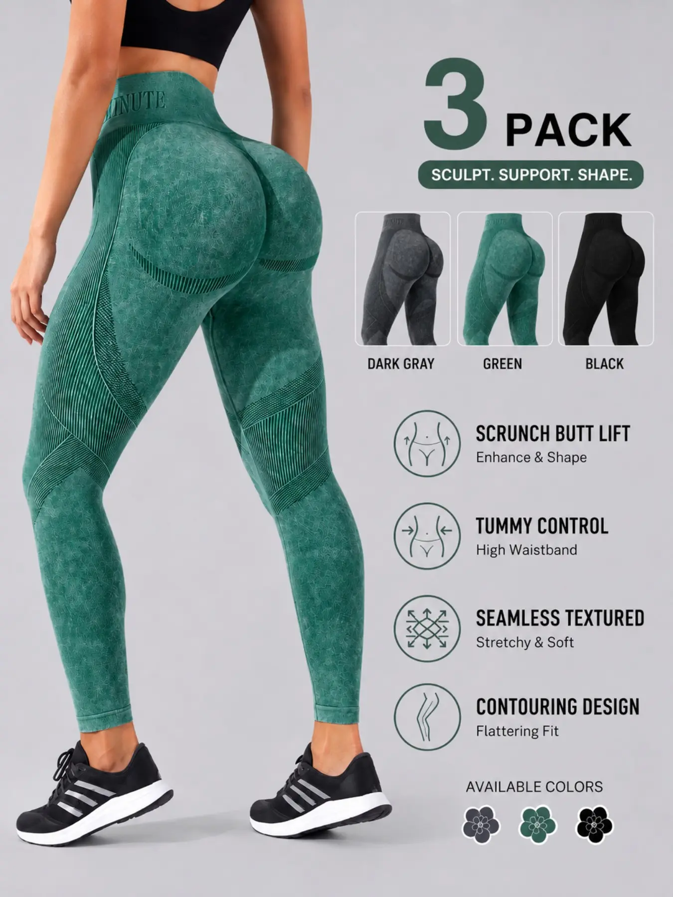 Women's High Waist Seamless Yoga Pants, Letter Waist Quick-Dry Butt Lifting Tight Sport Running Fitness Pants, Breathable Athletic Leggings, Athletic Workout Leggings, Knitted Sports Pants, Fitness Training Pant