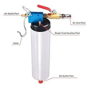 Brake Bleeder Hose,One Way Check Valve Tube Bleeding Tool Kit for Car Motorcyle Clutch, 2025 Upgraded Universal Brake Fluid Bleeder Kit for Hydraulic Brake System, Soft Tube with Metal Clips【Non-automotive accessories】