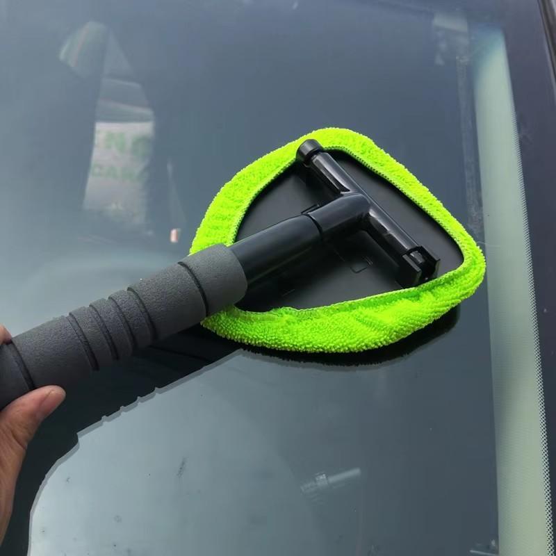 Microfiber Window Glass Cleaning Brush Car Windshield Cleaning Brush Set With Pad Extendable Handle Scraper Mist Eliminator Valentine's Day gift Tiktok Shop