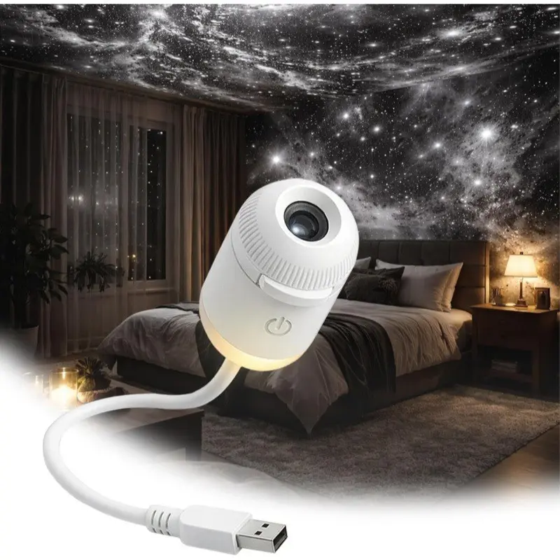Multifunctional Portable Starry Sky Night Light Projector with Star Pattern, for Indoor Home & Festive Decoration Use, Indoor Use