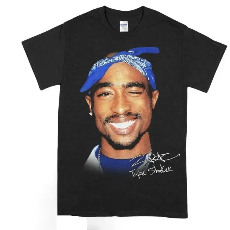 Vintage 90s 2pac Tupac Shakur Tshirt Big Face Head Graphic Hip Hop Retro Unisex Cotton Casual Comfort T-Shirt