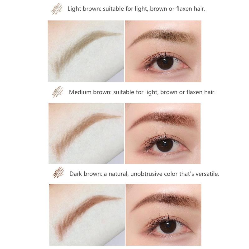 Small Gold Bar Eyebrow Pencil, Dual-ended Triangular Machete very Fine Small Gold Chopsticks Eyebrow Pencil, Three-dimensional Sketch Waterproof Sweatproof Non-blotchy Eyebrow Pen, Makeup