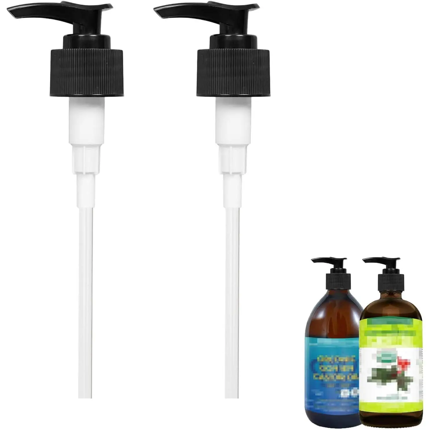 Dispenser Pump Compatible with  of The Thrones & Heritage Store Castor Oil and Rejuve Naturals Castor Oil, 2 Pack Pump for 16oz Castor Oil
