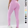 Women's High-Waisted Butt-Lift Yoga Pants, Moisture-Wicking Fabric, Fitness Running Training Tight, Compression Leggings, Comfortable Fashion Sportswear, Comfy Yoga Pants, Fitness Bottoms