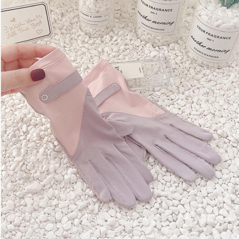 New sunscreen gloves medium and long women's outdoor driving UV protection summer sunshade touch screen thin loose