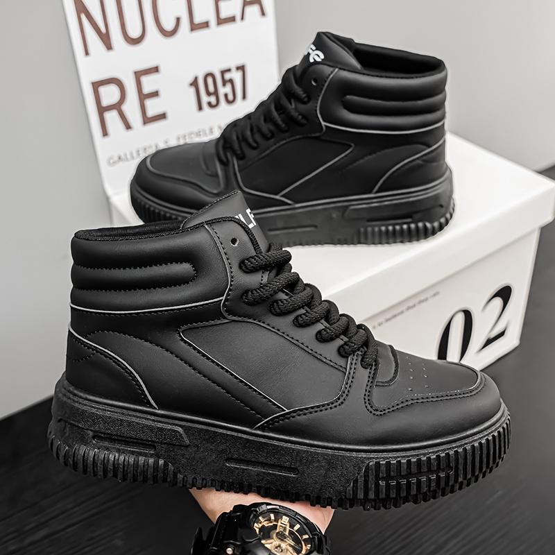 (New)High-Top Thick-Soled Sneakers |      Couple'S Shoes with Fabric Upper, Rubber Sole, and Multiple Closure Options(Gift)11