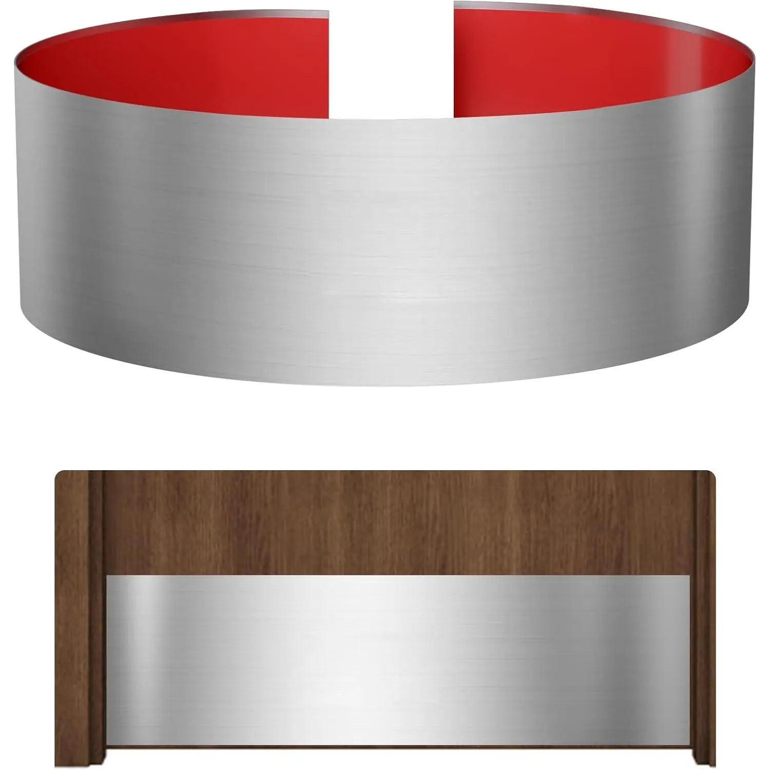 Stainless Steel Door Kick Plate, 6" x 30" Door Push Plate, Self Adhesive Kickplate for 32" Doors Interior or Exterior (Brushed Nickel)