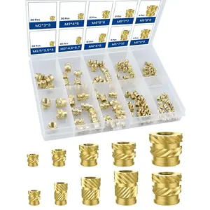 148 count Threaded Inserts  Kit, M2 M2.5 M3 M4 M5 M6 Brass Heat Set Insert, Metric Knurled Nuts for Plastic and  Printing Components