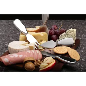 Premium Stainless Steel Cheese Tool Set - 6 Piece Cheese Knife Set - Cut, Spread All Your Favorite Cheeses