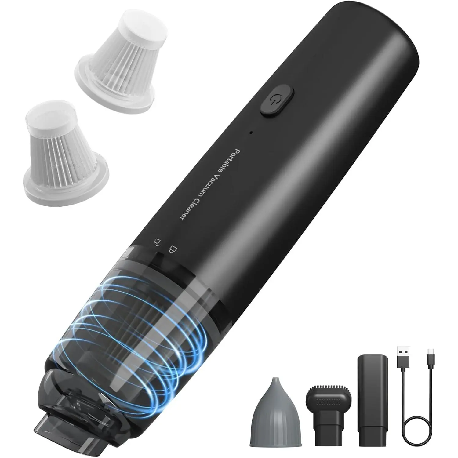 Handheld Vacuum Cordless,  Vacuum Portable with 2 Suction Modes, Blow & Suction 2-in-1, Small Vacuum Cleaner for , , , Office, Desk, Keyboards (Dark)
