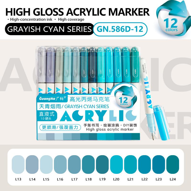 High Gloss Acrylic Markers,1mm Bullet Nib Acrylic Paint Pens Set,Bright Colors,Big Capacity ink,Wide Range of Uses,For Rock Painting, Canvas, Wood, Glass, Ceramic, Fabric, Plastic, Egg, Art Painting Supplies Kit #TOP PICKS