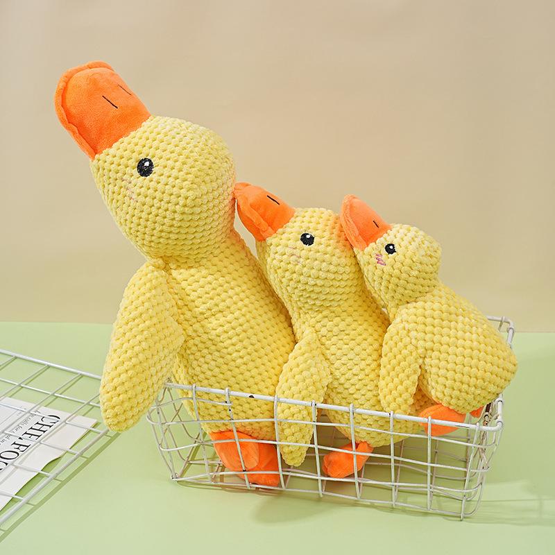 Dog toy plush sleeping duck resistant to biting teeth and sounding to relieve boredom Small and medium-sized dog pet sounding toy