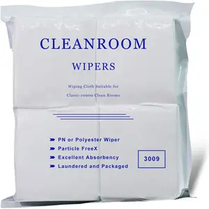 Lint-Free Polyester Fiber Cleanroom Cloth, Laser Cut, Quick-Dry, High Density, Durable, Ideal for Electronics Cleaning