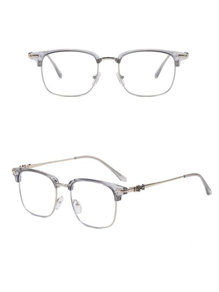 Stylish Half-Frame Light Blocking Glasses, Browline Design for Daily, Study and Party Wear, Fashionable Eye Protection