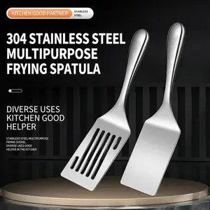 Stainless Steel Spatula Short Handle Flat Turner Durable Easy Flip Cooking Shovel Suitable For Teppanyaki Steak Pancake Cooking