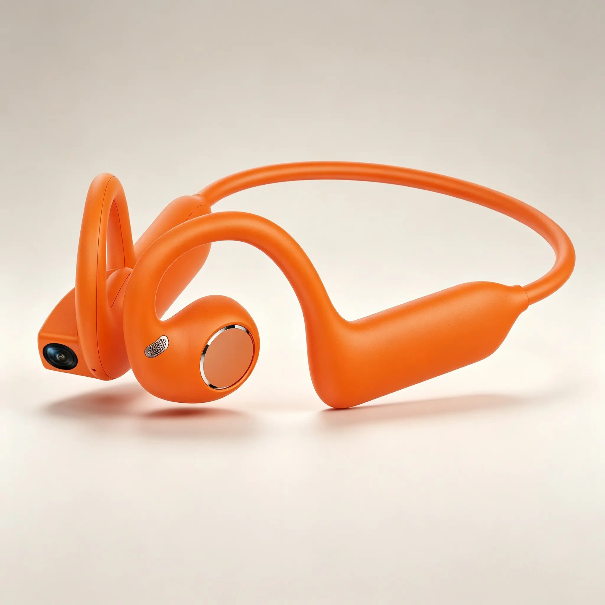 Wireless Open-Ear Earbuds with HD Camera, Bluetooth-compatible Earplugs, Translation Support, Hands-Free Video Recording, Lightweight Sports Earphones