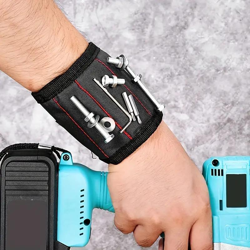 Strong Magnetic Wristband, Multifunctional Wristband with Magnetic Nails, Wristband for Woodworking, Metalworking, Hand Tools, Tool Pouch