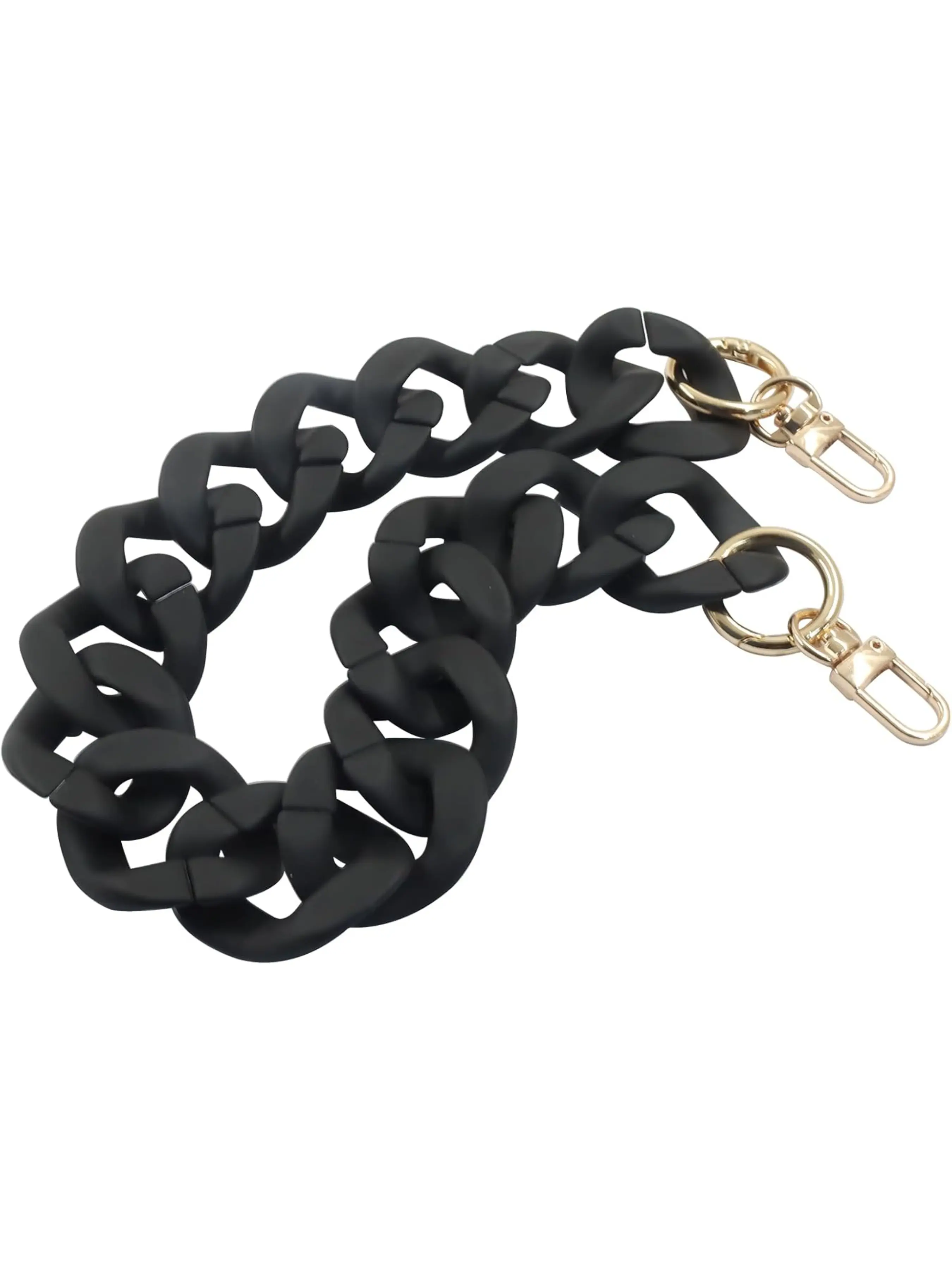 1 Pack Acrylic Purse Chain Handbag Strap 18 Inch Black Acrylic Chain Strap Replacement, Adjustable Purse Chain Handles, Bag Chains for Purse Handbags, Shouder Bags, DIY Crafts