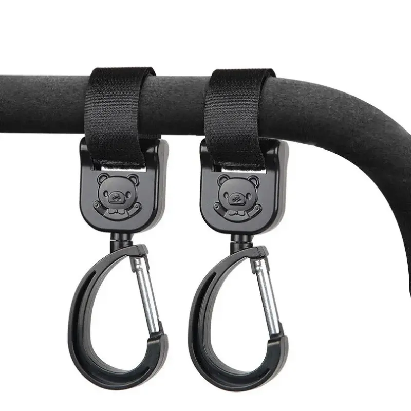 Baby Pram Hooks Rotate Hanging Bag, 360 Degree Cart Organizer, Storage Bag Hanger, Universal Outdoor Stroller Accessories