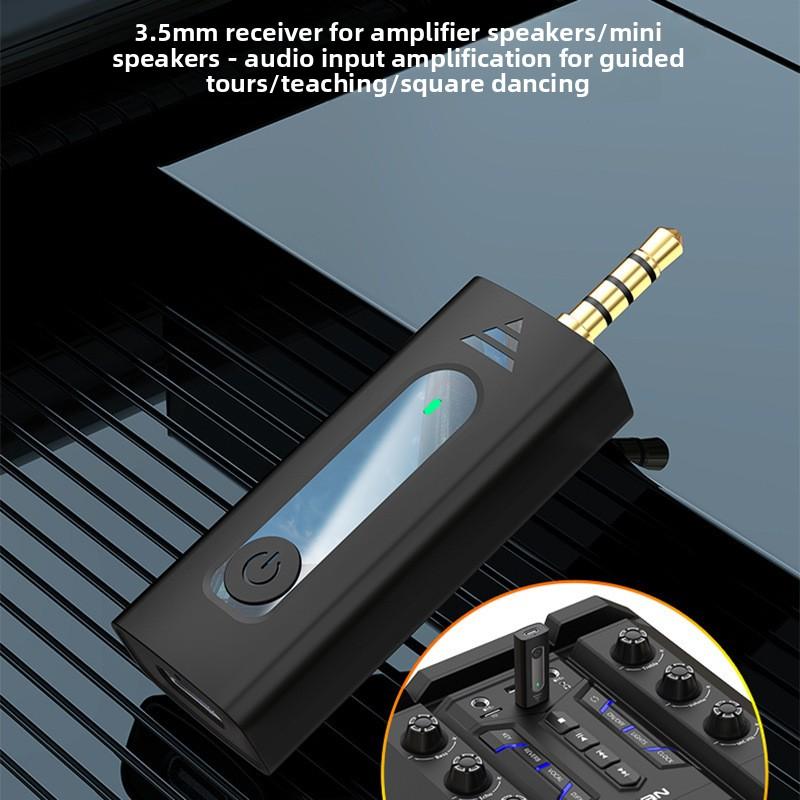 Wireless Microphone Bluetooth Live Mic 3.5mm Live Sound Card Lavalier Mic Dual Lapel Microphone