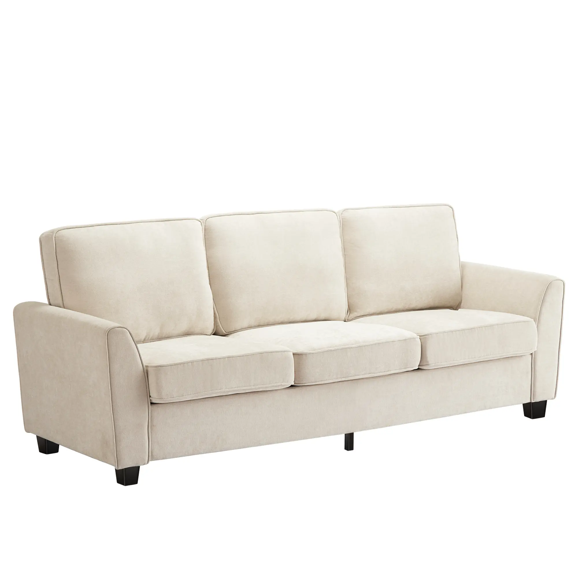 83" Modern Chenille Sofa, 3-Seater Deep Seat Couch with Washable Detachable Covers, Oversized Cloud Sofa for Living Room, Apartment