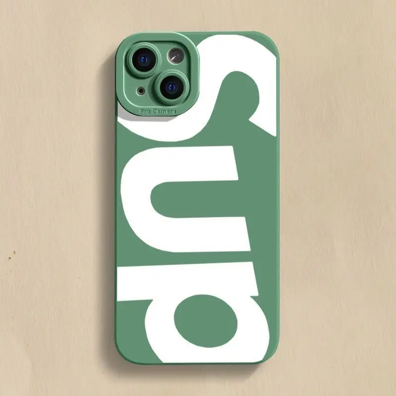 Trendy Brand Large Letter Mobile Phone Case - Anti-Drop Protection Cover, Personalized Creative Design for iPhone 17 Pro Max, 16 Pro Max, 15, 14, 13 Mobile Phone Accessories