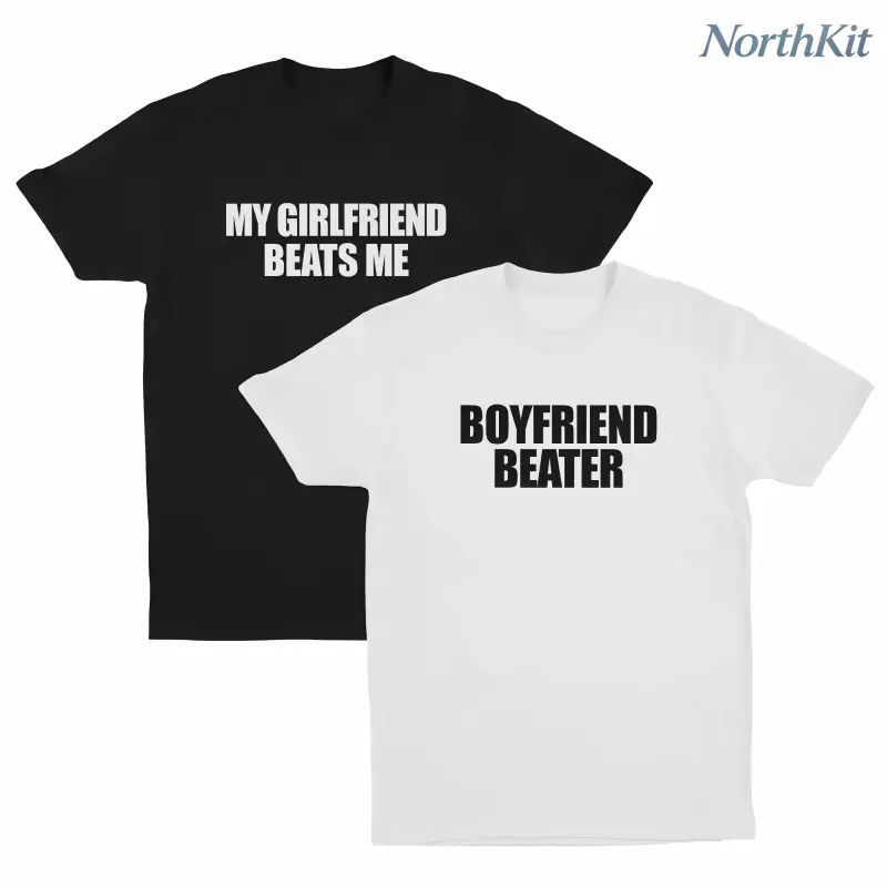 Romantic Couple Shirt, Boyfriend Beater My Girlfriend Beats Me Shirt, Meaningful Anniversary Gifts, Gift For Him, Gift For Her, Easy To Coordinate