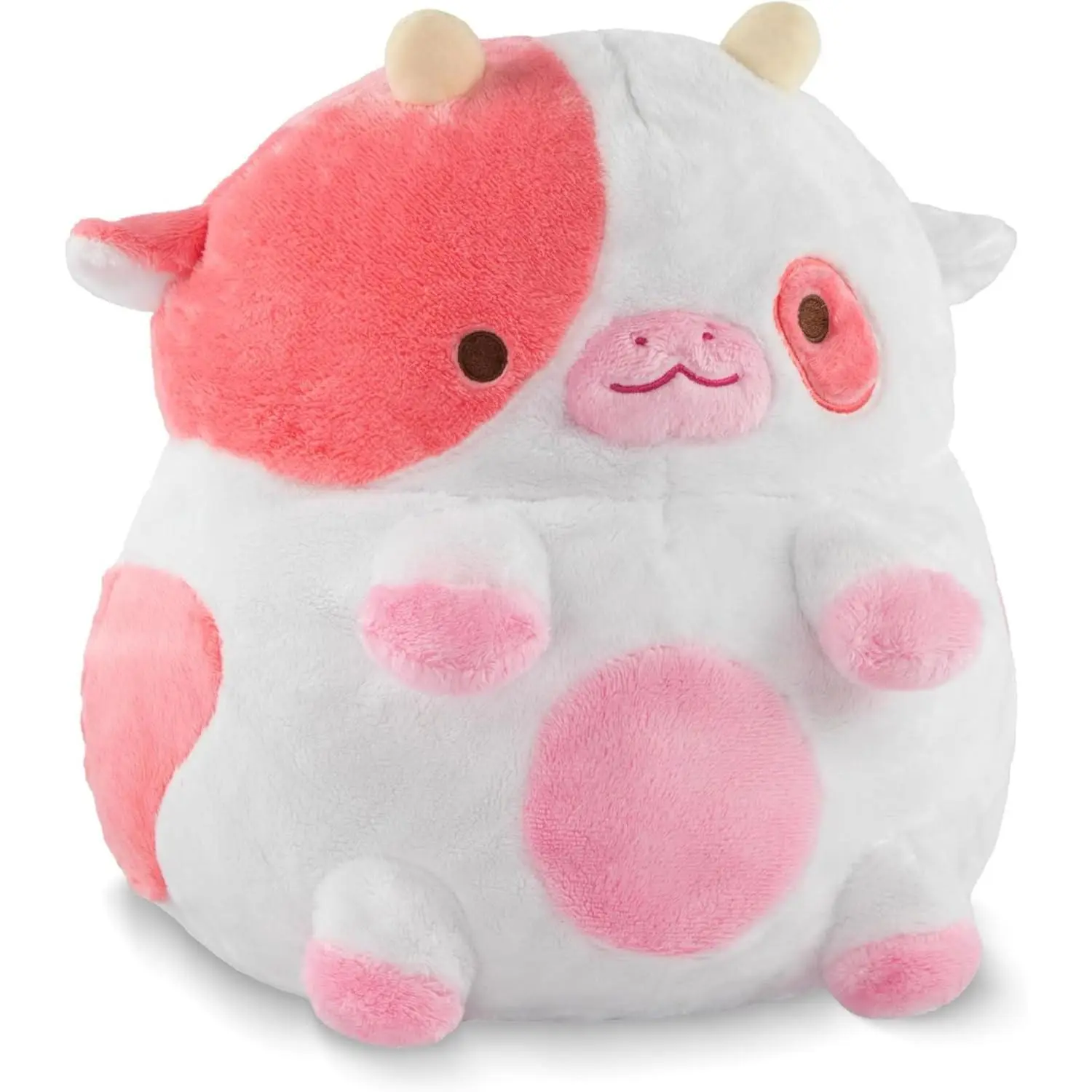Heatable Strawberry Scented Cow Plush  Period Cramp Relief & Emotional Support, Microwavable Soft Toy Plushies, Coolable Stuffed Animal  Anxiety, Cute Heating Pad  Pain Relief