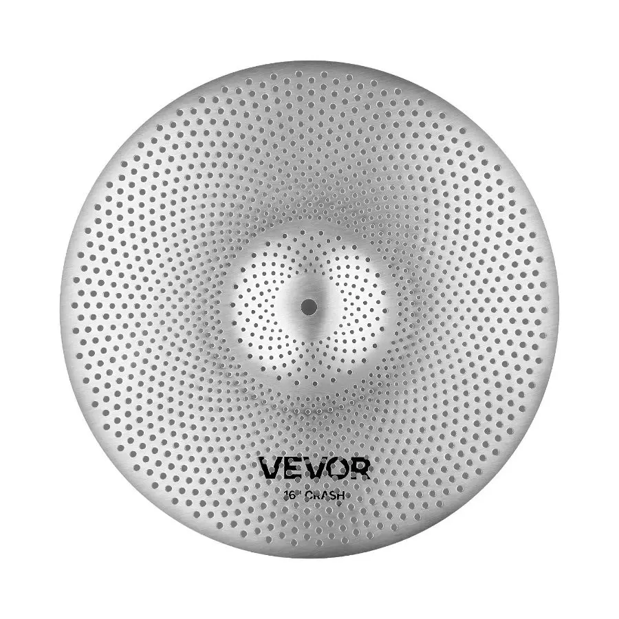 VEVOR Low Volume Cymbal Pack, 4 Pieces Quiet Cymbals for Drum Set, Alloy Cymbals Drum Set Includes 14-inch Hi-Hats, 16-inch Crash, 18-inch Crash, 20-inch Ride, Drumsticks Cymbal Bag, Bright Copper