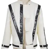 Artificial Leather Biker Jacket Cosplay Costume, Slim Fit Outerwear, Perfect for Performances and Parties