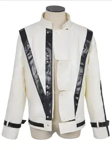 Leather Jacket Cosplay Costume, Artificial Leather Biker Jacket, Perfect for Performances and Parties, Slim Fit Outerwear