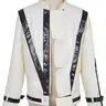 Artificial Leather Biker Jacket Cosplay Costume, Slim Fit Outerwear, Perfect for Performances and Parties