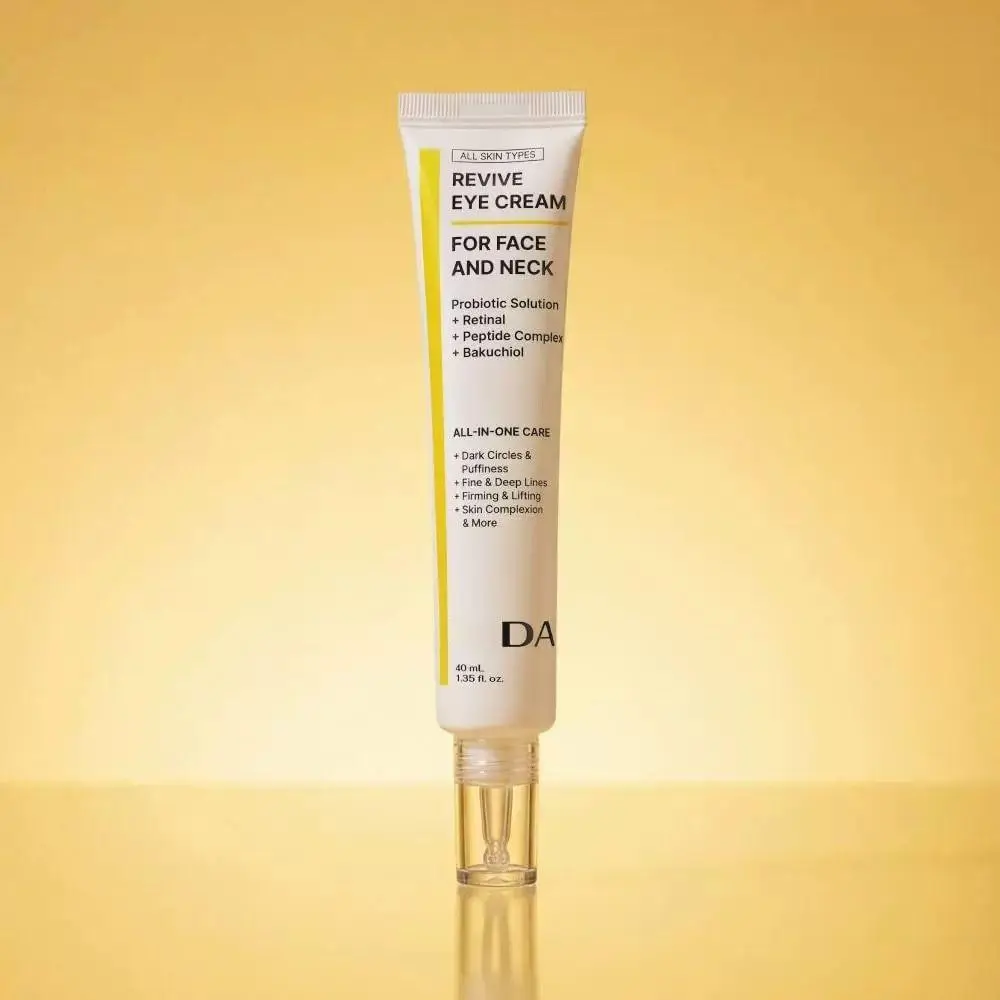 Revive Eye Cream For Face And Neck | Probiotics Lystate Solution, Retinal, Peptide Complex, Bakuchiol | Wrinkles, Fine Lines, Cell Turnover, Firm Skin Texture, Radiant Skin | 1.35 fl. oz., 40ml