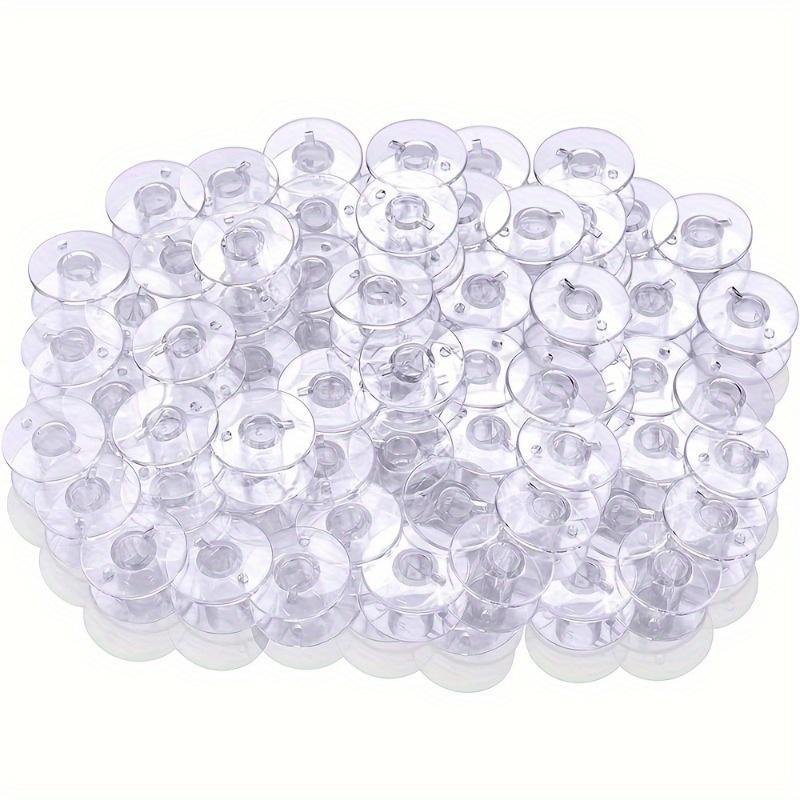 Clear Sewing Machine Spool, 100pcs/set Universal Multi-function Spindle Sewing Machine Spool, Household Transparent Plastic Spindle for Sewing Machine Sewing Tools