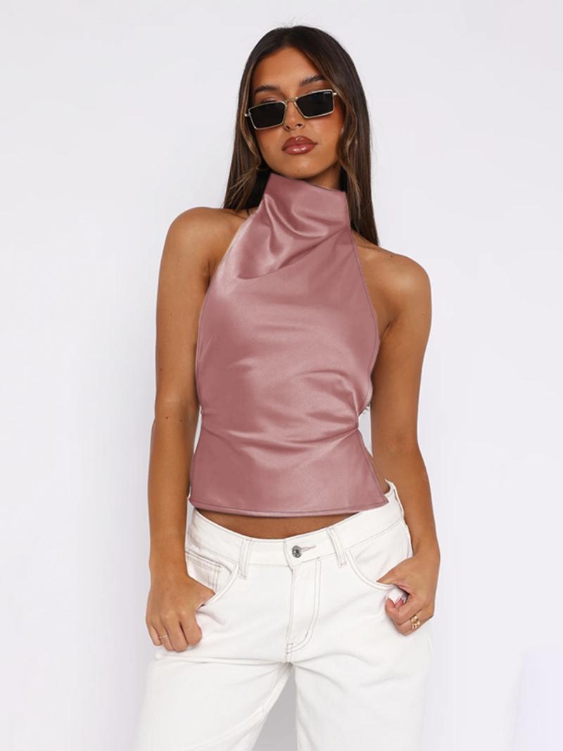 Women's Solid Color Tank Top, Casual Sleeveless Top for Summer, Women's Clothing for Daily Wear, Womenswear