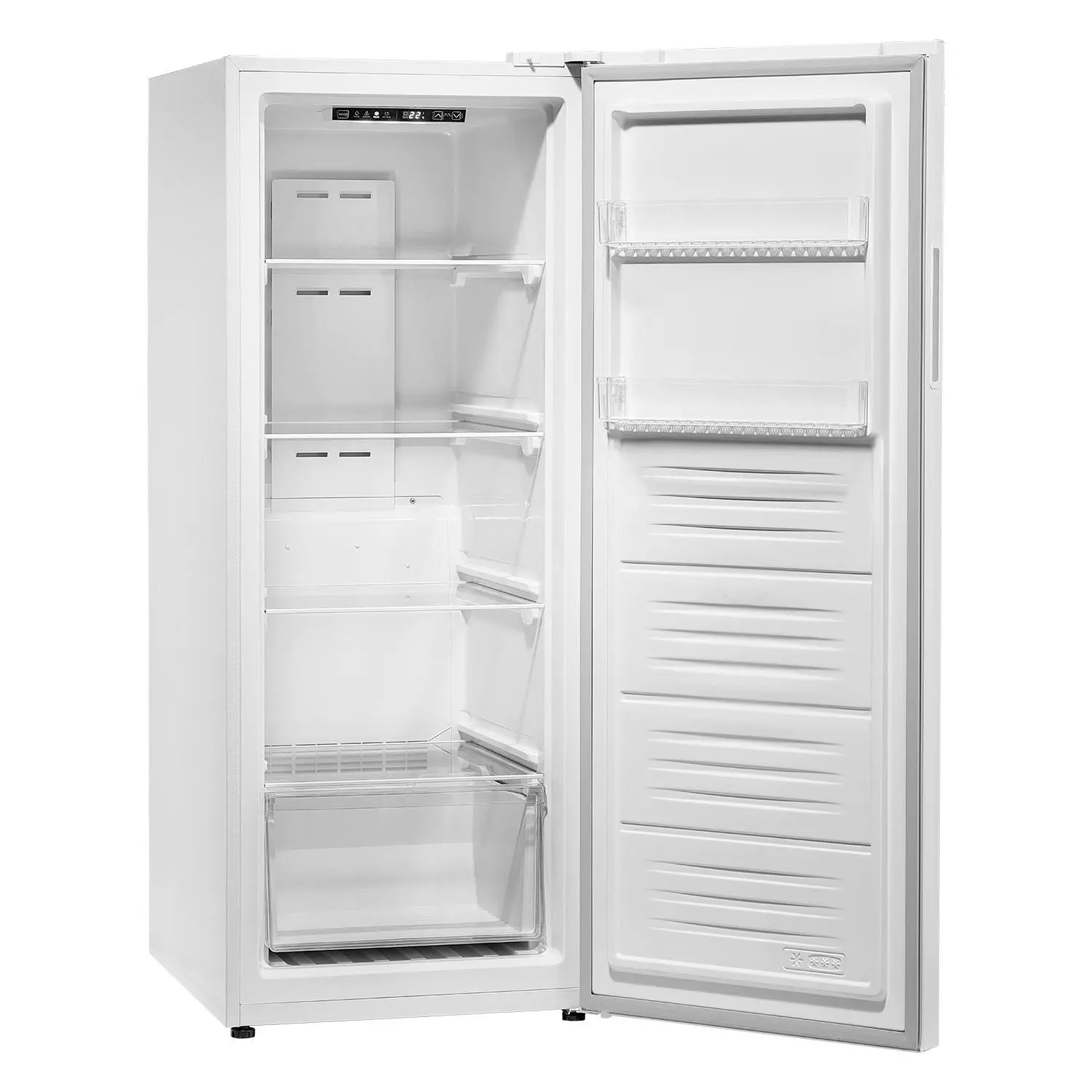VEVOR 11 Cu. Ft Frost-Free Upright Freezer-Refrigerator, Freestanding Standing Fridge with Freezer, Temp Control Panel, Reversible Door, Adjustable Glass Shelves, LED Light for Kitchen, Garage, Upright Freezers, Refrigerator With Freezer