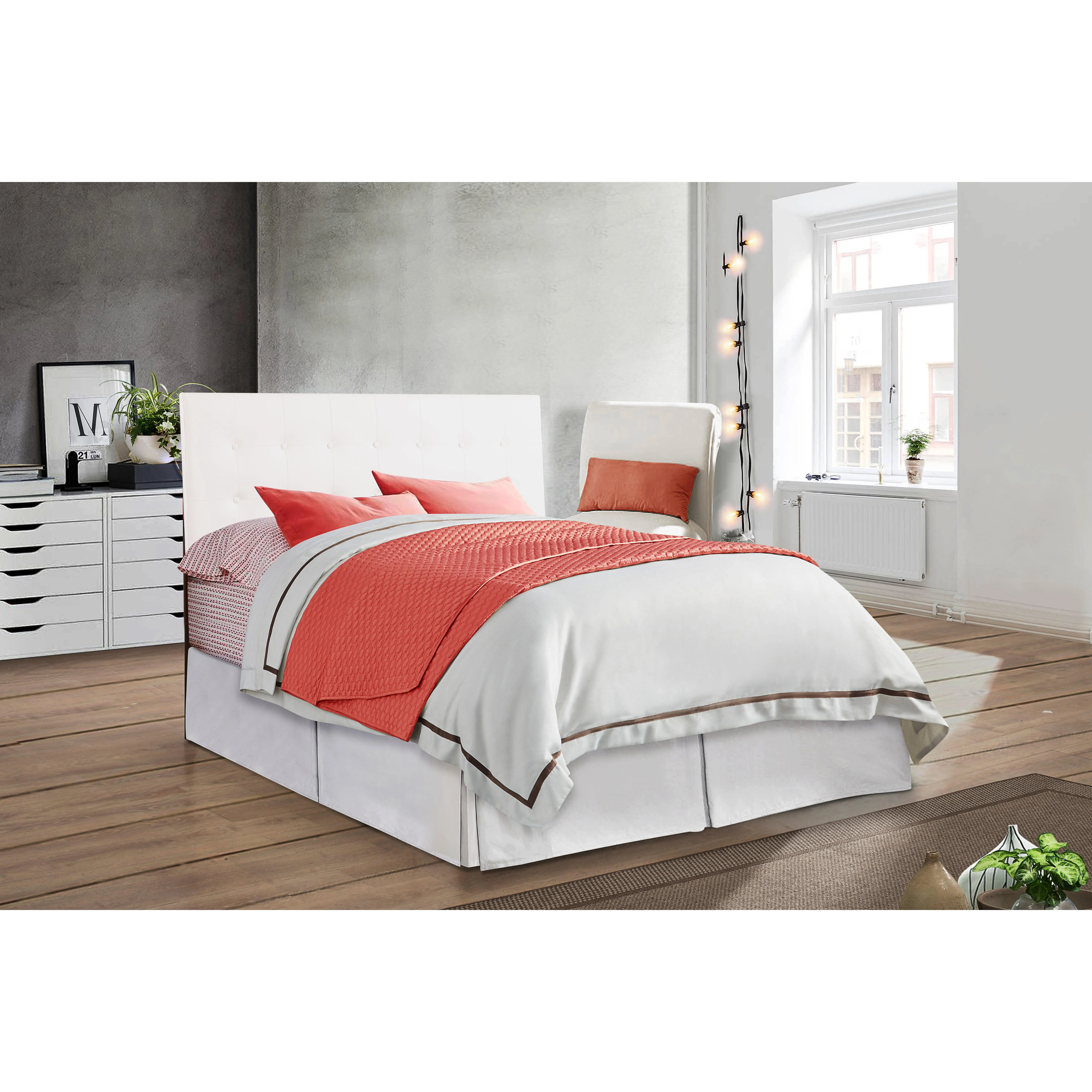 ARCH Super Nova Queen Headboard in White, Modern Bedroom Furniture, Sturdy Wooden Bed Headboard Panel, Easy Assembly, Queen Size Bed Frame Attachment, Home Decor, Bedroom Essentials, White Finish, Single Panel Design, Home Furniture and Household