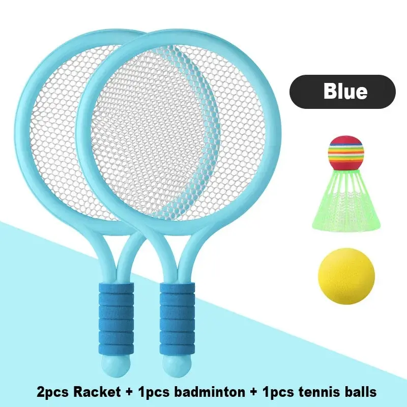 Kids' Badminton Racket Set, Outdoor Sports Toy for 3-12 Years Old Kindergarten Use (Including Tennis Racket Alternative)