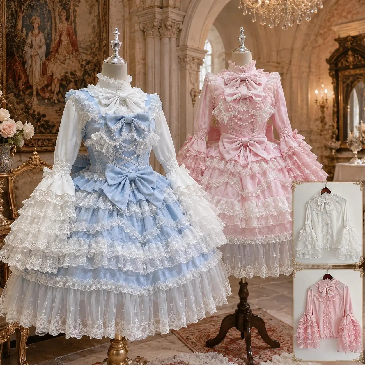 Summer Japanese Style Kawaii Lolita Dress Women Party Vintage Sweet Lace Bow Birthdays Cake Dresses Harajuku Y2k Bandage Dress