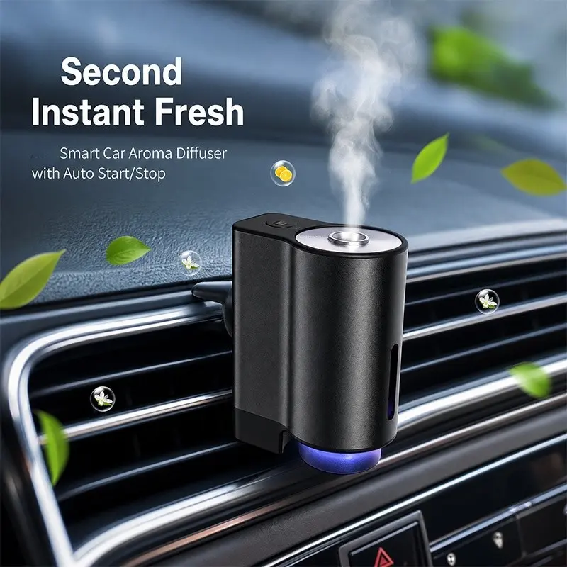 Smart Car Fragrance Diffuser, Air Purifier for Cars, Essential Oil Diffuser, Air Freshener, Includes 3 Bottles, Perfect Gift for Holidays and Birthdays
