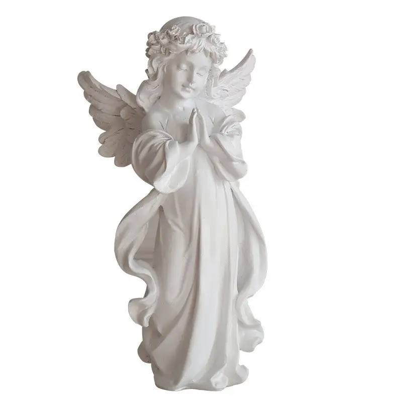 Angel Statue with Wings, Decorative Figurine for Home Decoration, Spiritual Gift Idea, Elegant Angel Sculpture for Living Room