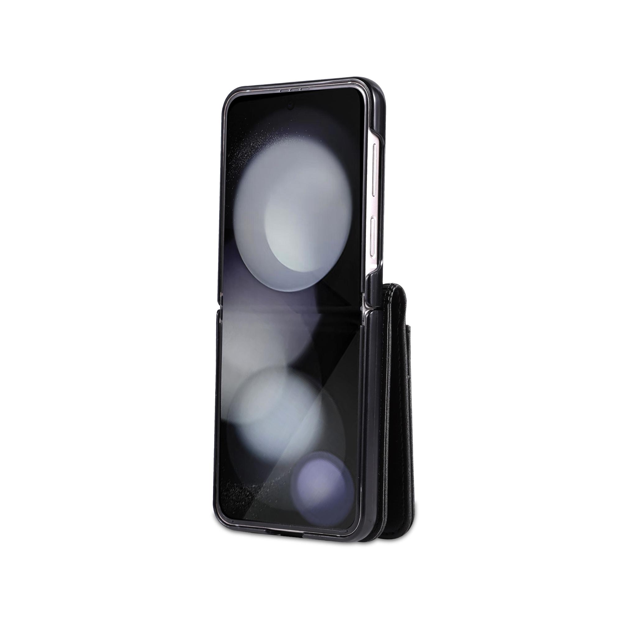 New PU Leather Wallet Case for Samsung Galaxy Z Flip7/flip6/flip5, Shockproof Cover with Card Holder Design, Stylish Phone Accessory