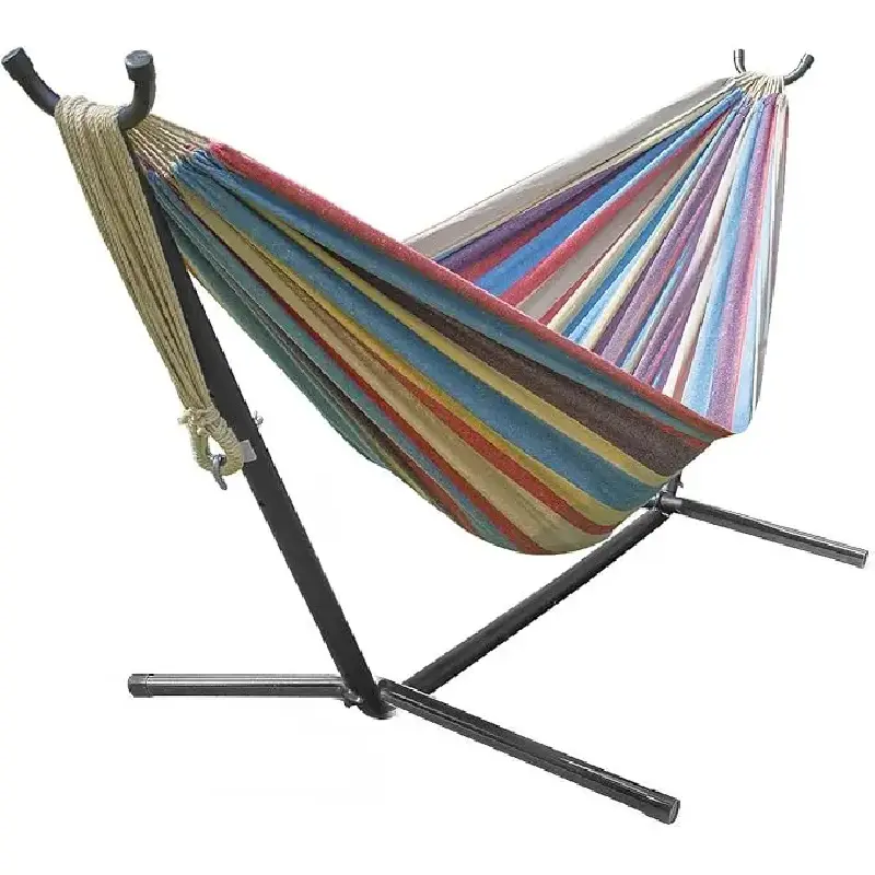 Hammock Accessory Portable Hammock Stand Black Background & Silver Flower Professional Black & Silver Flowers Hammock Stand with Polyester Coffee Stripe Hammock 2-Person Hammock with Space Saving Steel Stand Garden Yard Outdoor 50lb Capacity Double Hammo