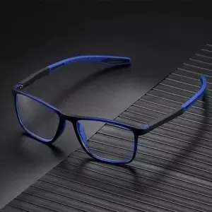 Vintage Ultralight TR90 Square Reading Glasses For Men & Women, Retro HD Blue Light Blocking Eyewear, Comfortable Durable Spectacles For Daily Office Work, Reading And Casual Wear